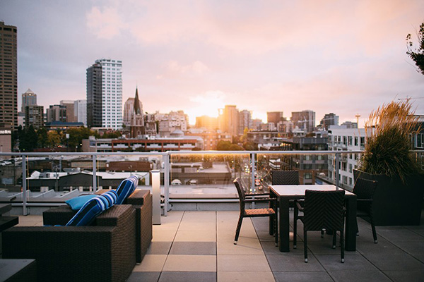 Terrace on an exclusive loft property