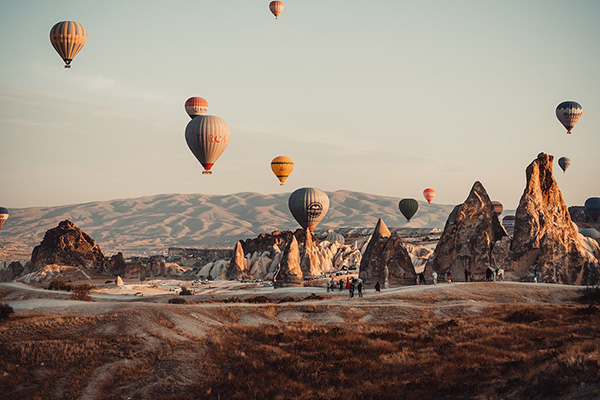 Hot air balloons in Cappadocia